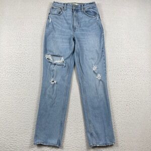 Abercrombie & Fitch 90s Straight Ultra High Rise Jeans Womens 28/6 Distress